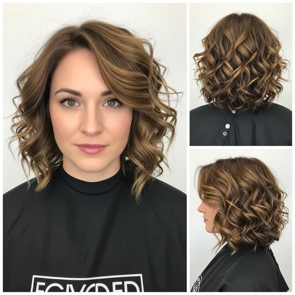 layered haircuts for medium hair curly