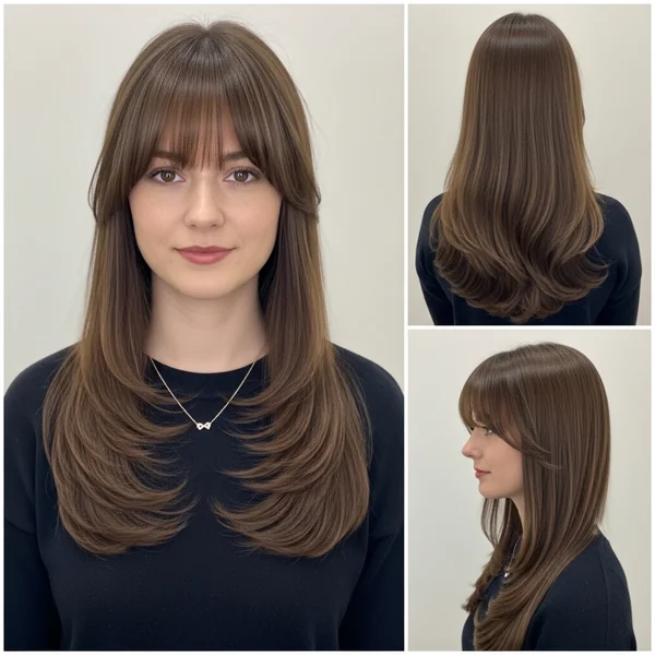 long hairstyles with bangs for wedding