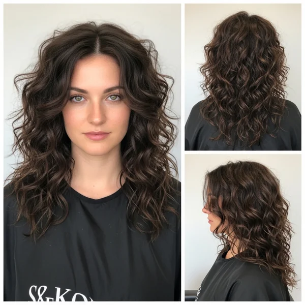 long layered haircuts for thick curly hair
