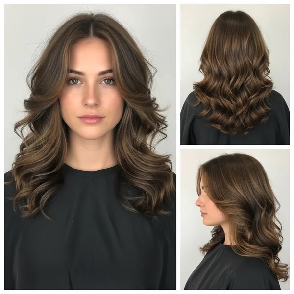 long layered haircuts with face framing curly hair