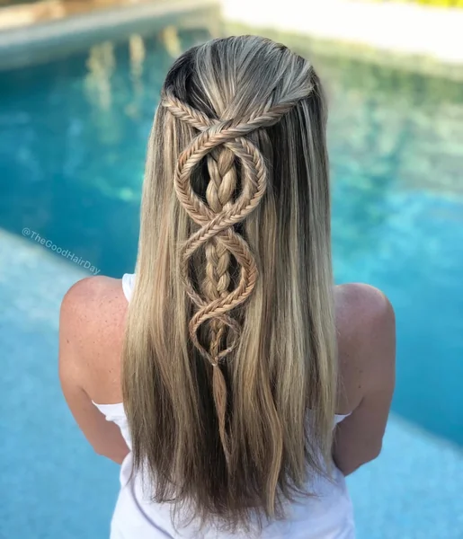 Long Midnight Senegalese Twists with Golden Bead