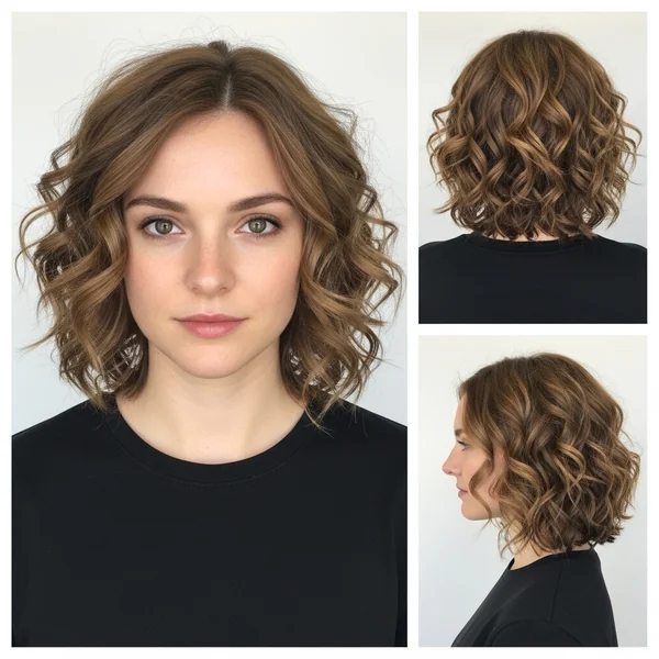 medium layered haircuts for fine curly hair