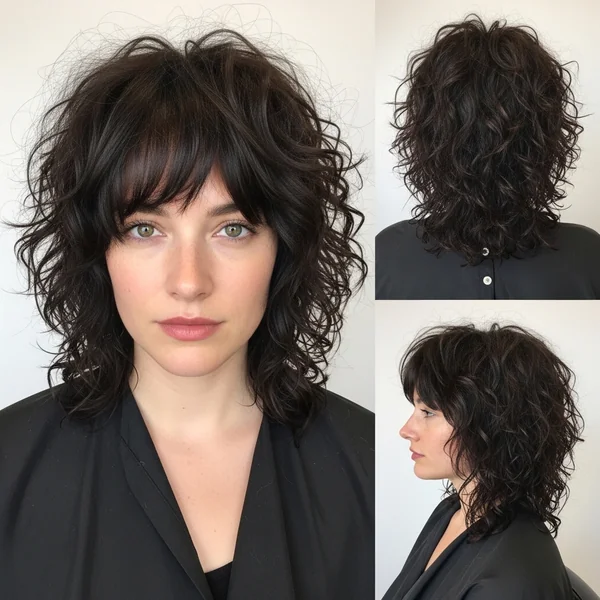 shaggy layered haircuts medium curly