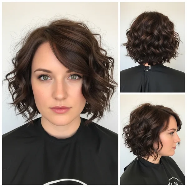 short layered haircuts shoulder length curly