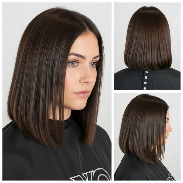 straight layered bob haircut