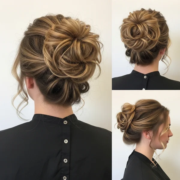 summer curly hairstyles bun
