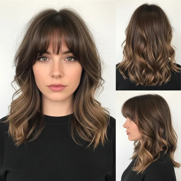 Wavy Hairstyles With Bangs