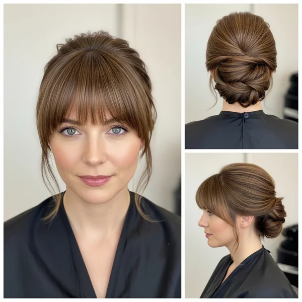 wedding hairstyles with bangs half up