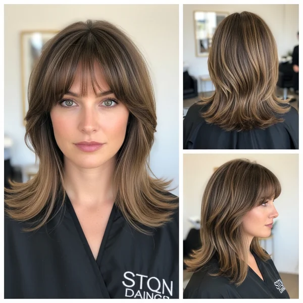 wedding hairstyles with curtain bangs